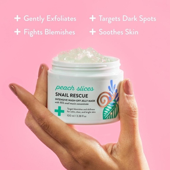 Peach Slices Snail Rescue Intensive Wash-Off Jelly Mask - Picture 4 of 8